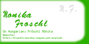 monika froschl business card