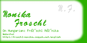 monika froschl business card